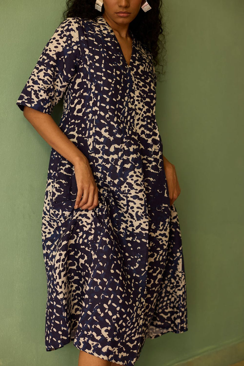 Abstract Dapple Midi Dress by World of SiSa for women Worldwide