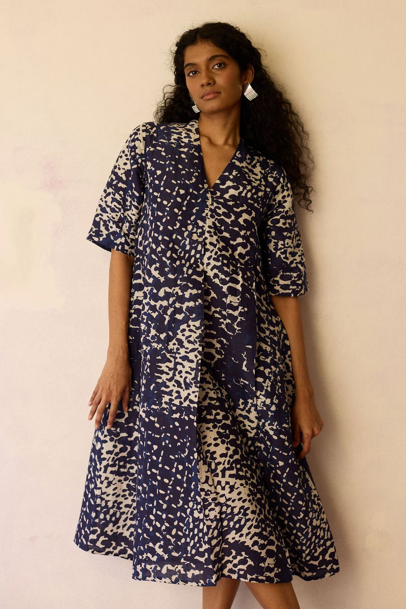 Abstract Dapple Midi Dress by World of SiSa for women Worldwide