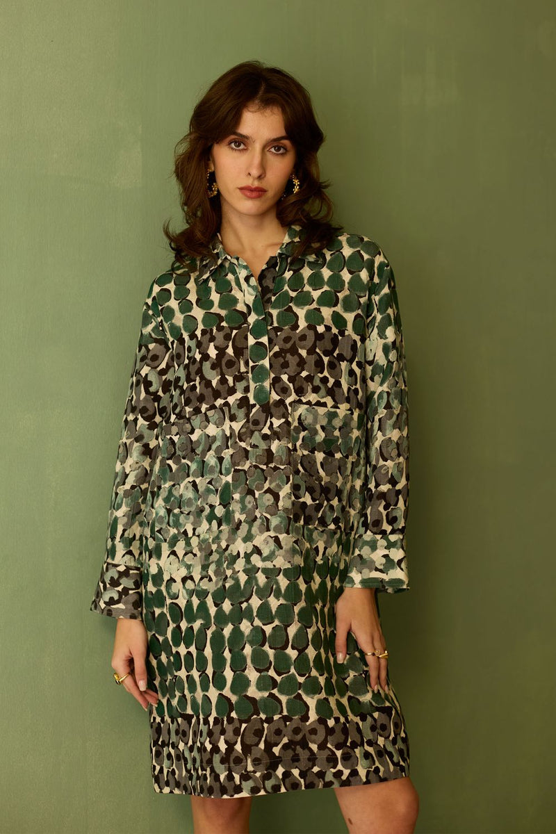 Moss Abstract Relaxed Dress by World of SiSa for women Worldwide