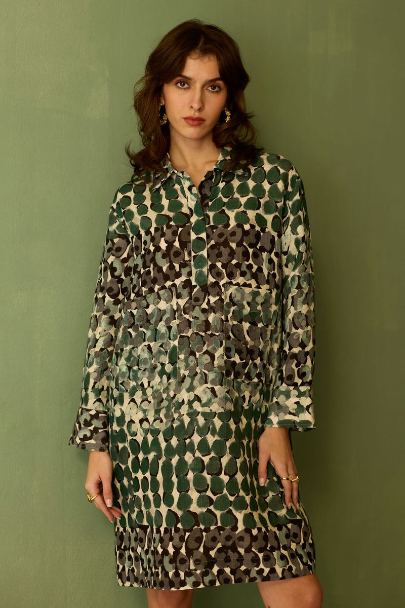 Moss Abstract Relaxed Dress by World of SiSa for women Worldwide