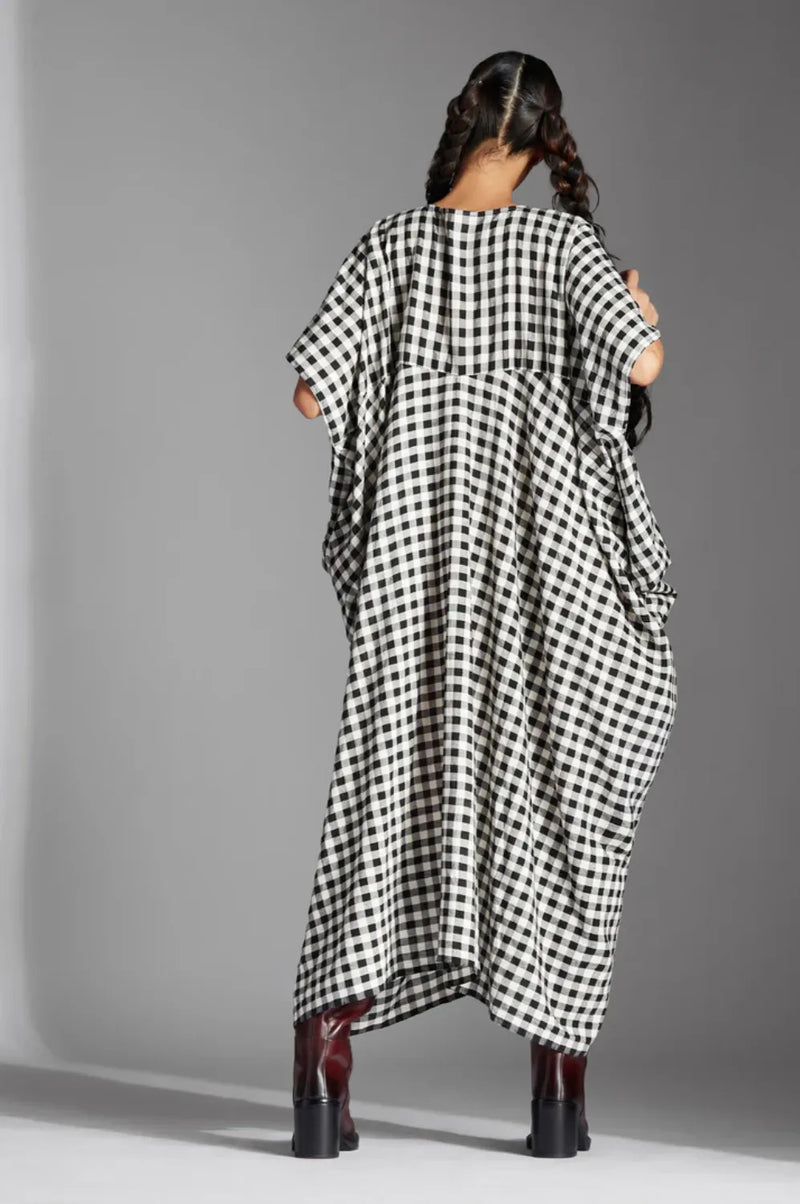 Lior Dress-Black and White mul by Chola in black color for women Worldwide