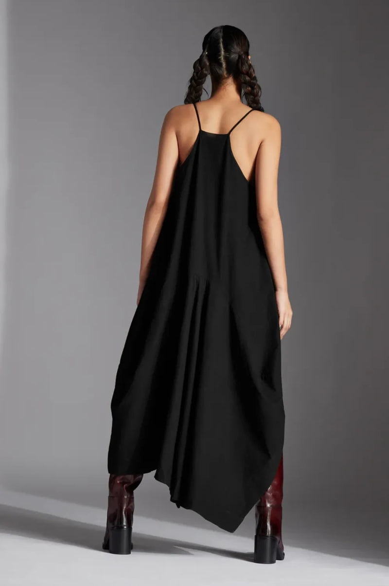 Kia Dress-Black cotton by Chola in black color for women Worldwide