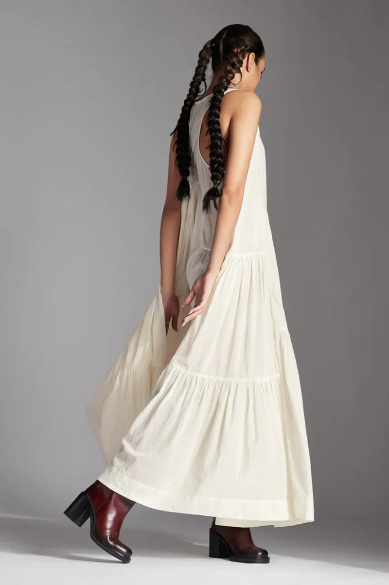 Juna Dress-White cotton by Chola in white color for women Worldwide
