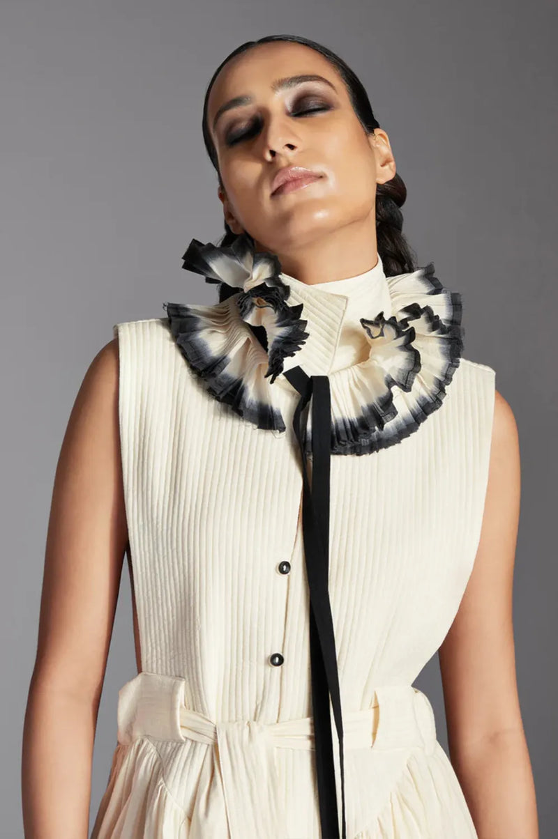Mirae Dress-White cotton by Chola in white color for women Worldwide
