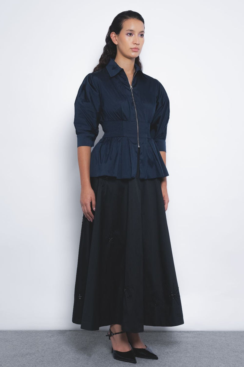 Ame Top - Navy by Leh Studios in navy color for women Worldwide