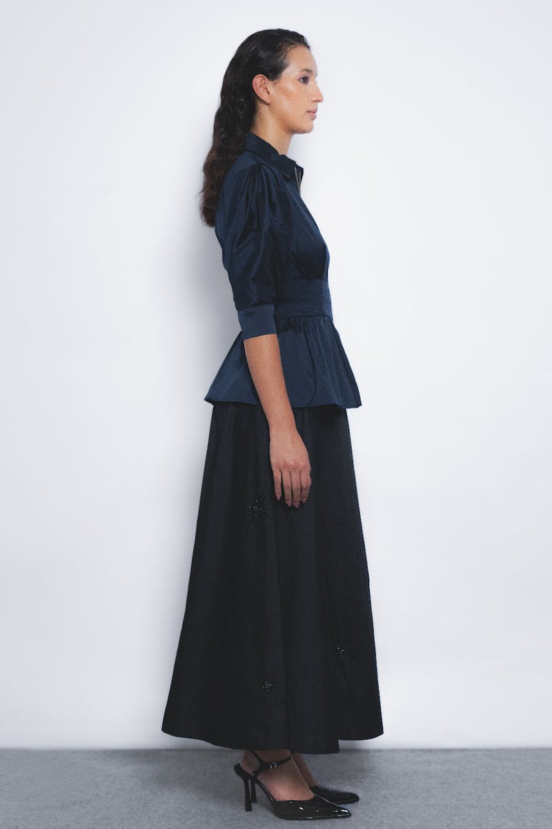 Ame Top - Navy by Leh Studios in navy color for women Worldwide