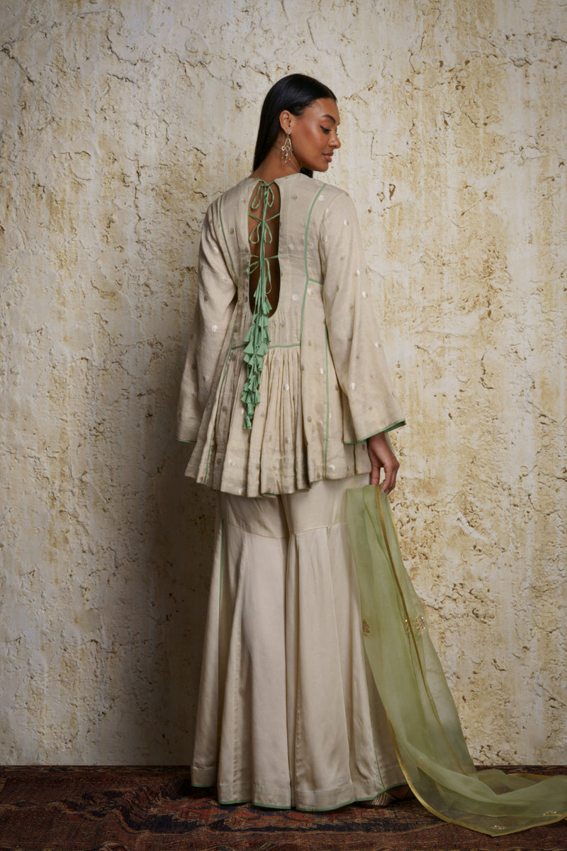 Rihanna natural munga tissue tunic tissue by Mallika Mathur in natural color for women Worldwide