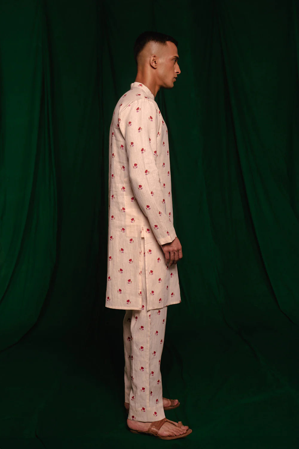 Wildflower Linen Kurta Set