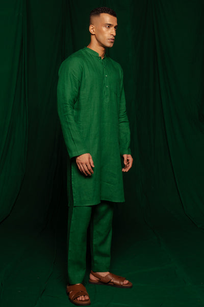 Panna Linen Kurta Set