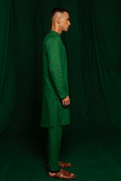 Panna Linen Kurta Set