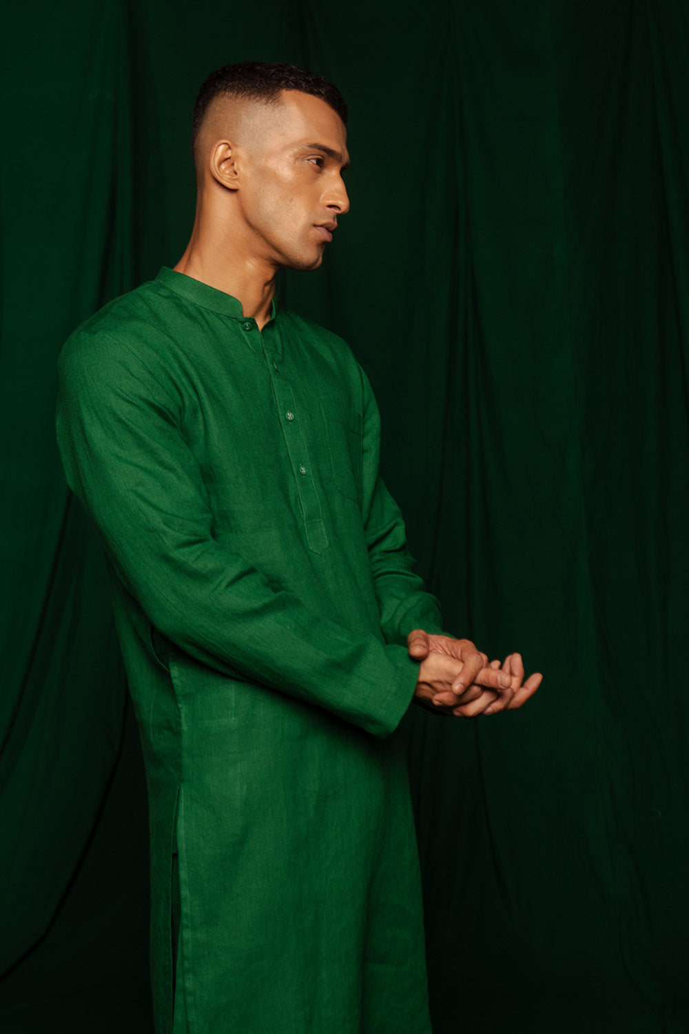 Panna Linen Kurta Set