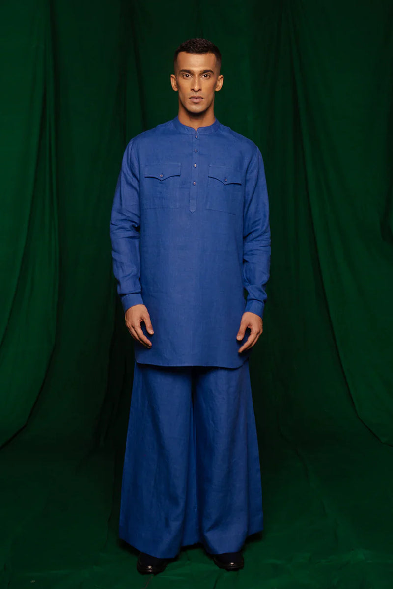 Men's Linen Saif Kurta Set linen by Saphed Men for men Worldwide