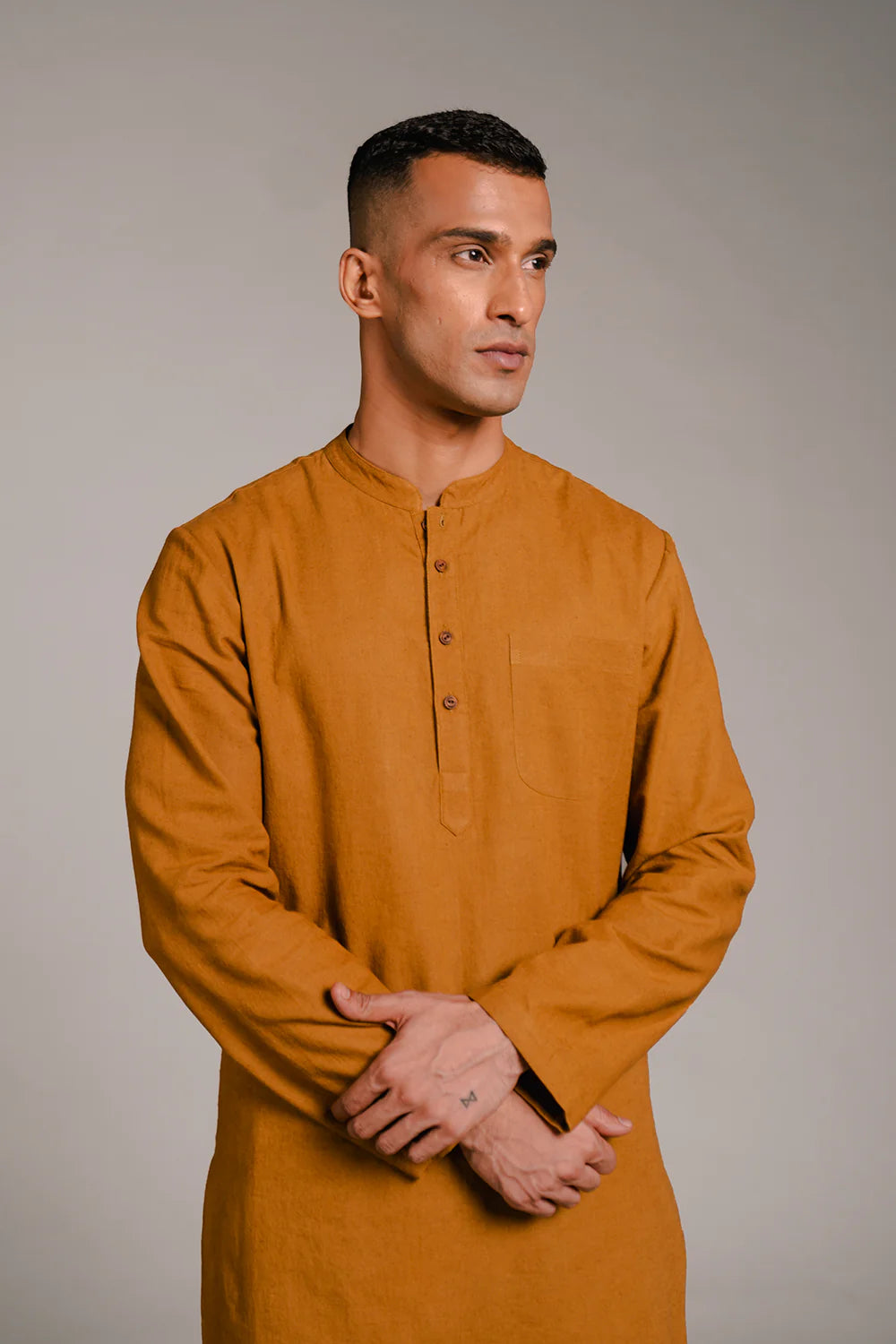 Olive Co-Linen Kurta Set