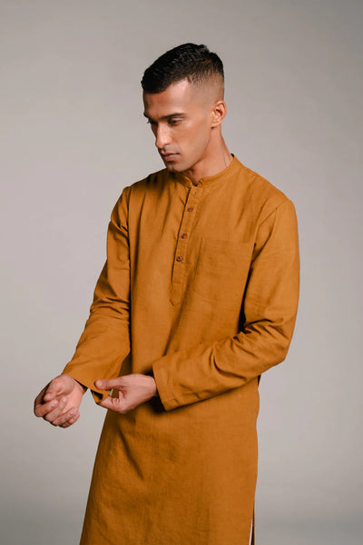 Olive Co-Linen Kurta Set