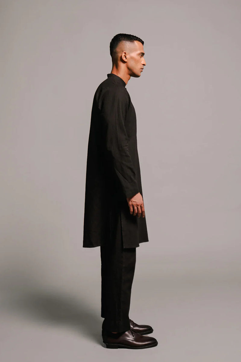 Carbon Co-Linen Kurta Set linen by Saphed Men for men Worldwide