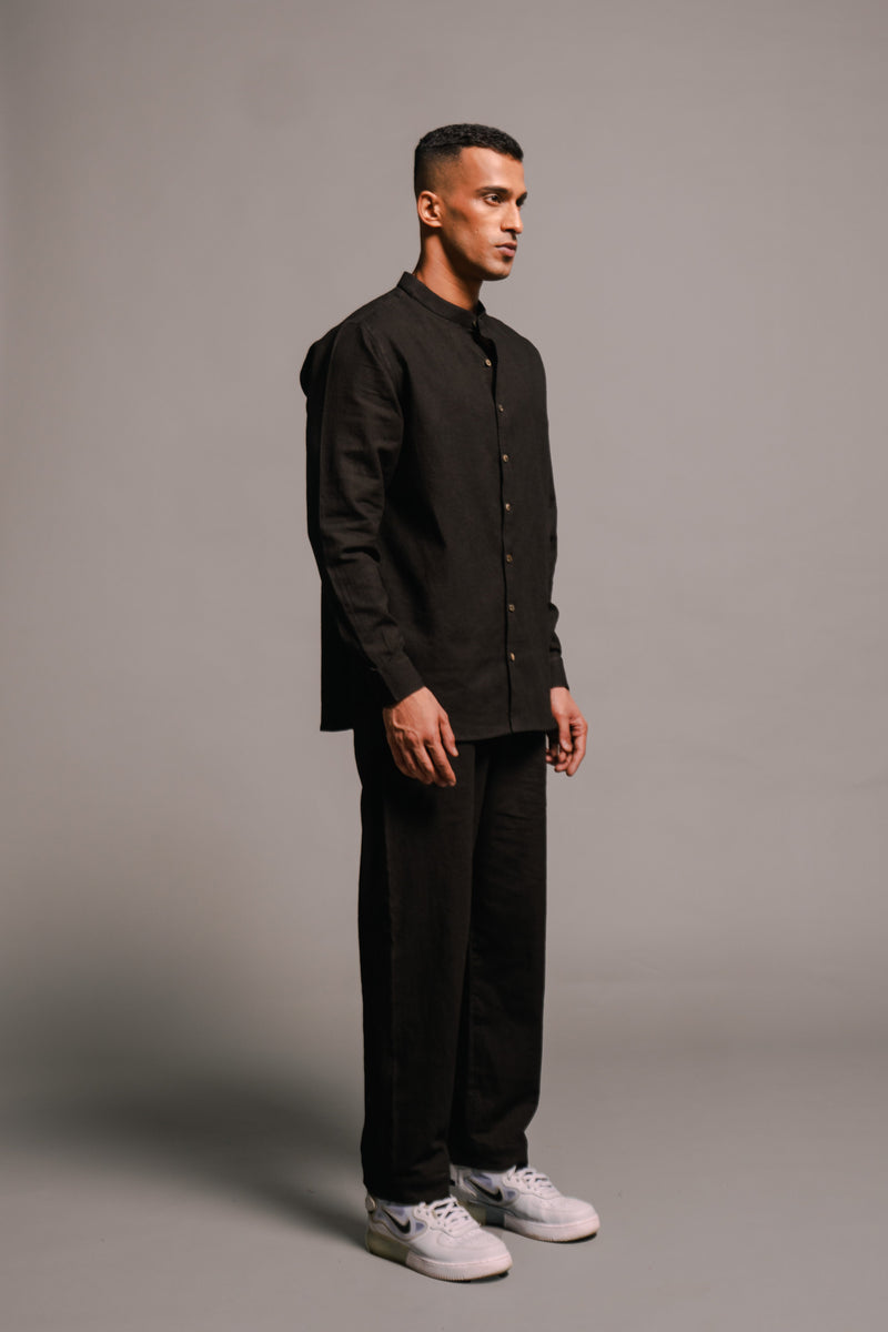 Carbon Co-linen Lounge Pants linen by Saphed Men for men Worldwide