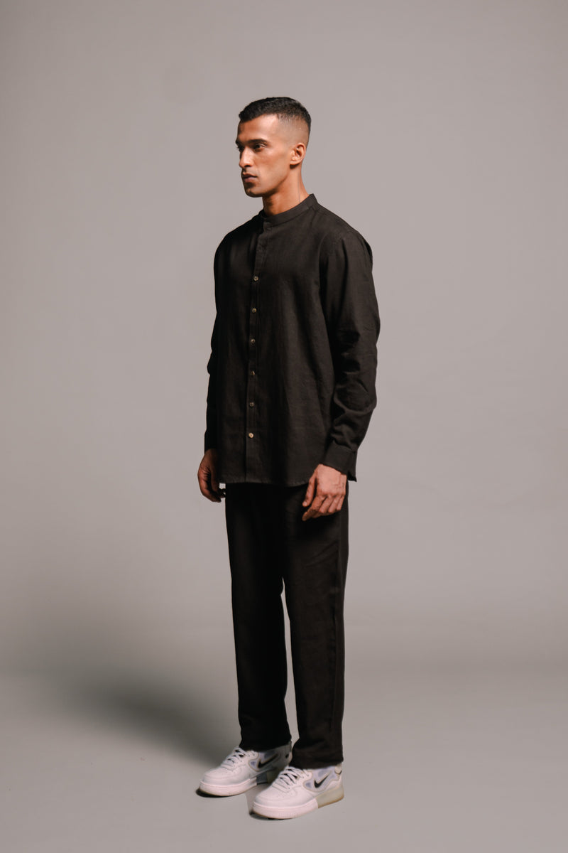 Carbon Co-linen Lounge Pants linen by Saphed Men for men Worldwide