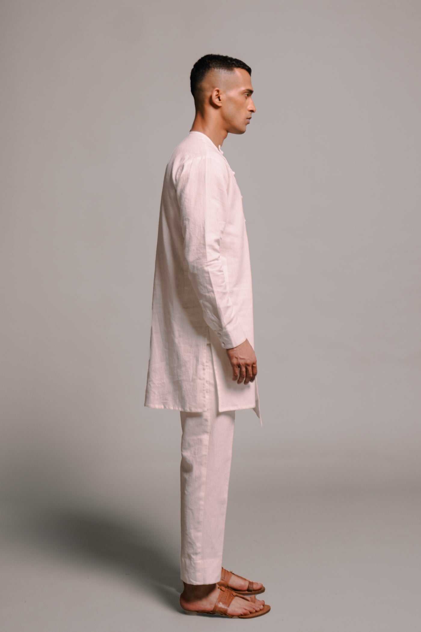 Vanilla Co-Linen Side Open Kurta Set