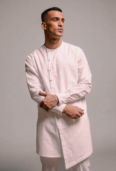 Vanilla Co-Linen Side Open Kurta Set