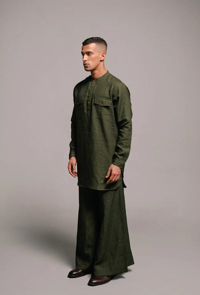 Men's Linen Saif Kurta Set