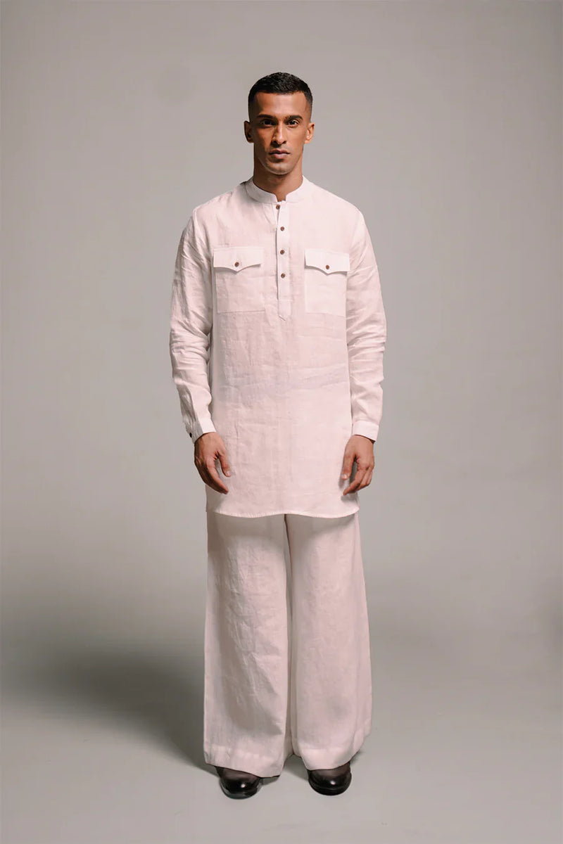 Men's Linen Saif Kurta Set linen by Saphed Men for men Worldwide