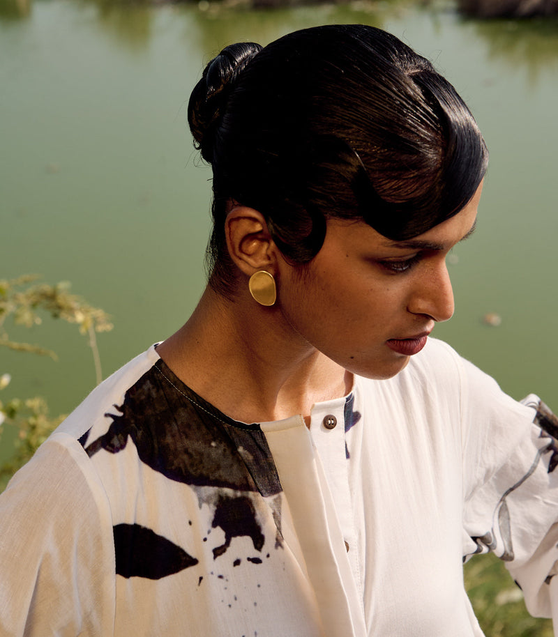 Robin dress cotton by Khara Kapas in white for women Worldwide