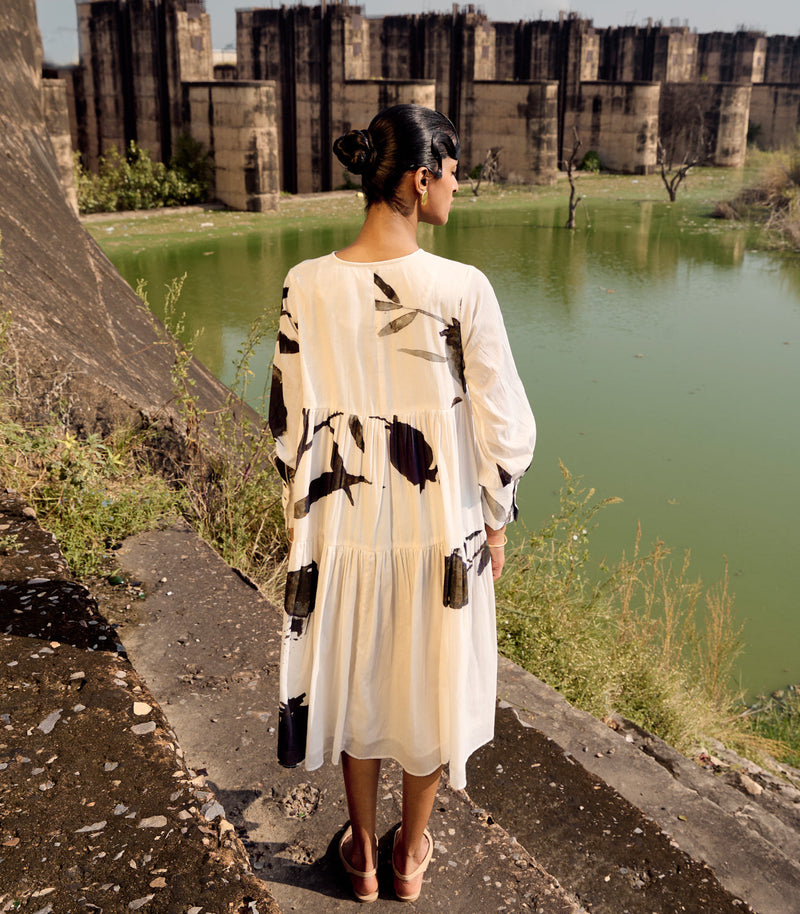 Robin dress cotton by Khara Kapas in white for women Worldwide
