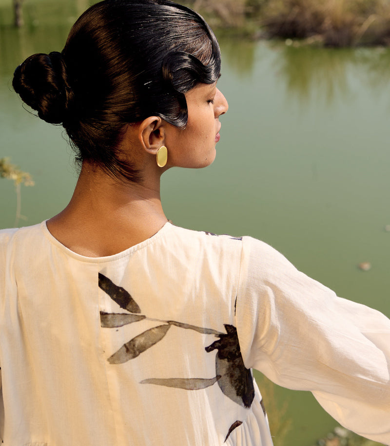 Robin dress cotton by Khara Kapas in white for women Worldwide