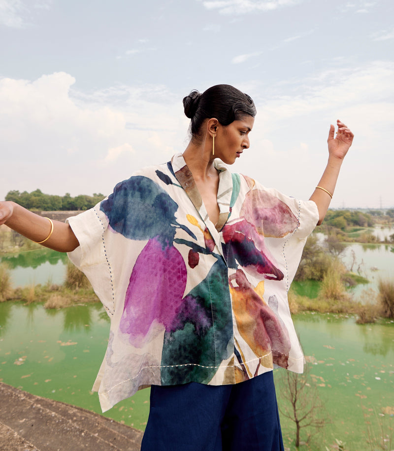 Hyliota co-ord set cotton by Khara Kapas in multi for women Worldwide