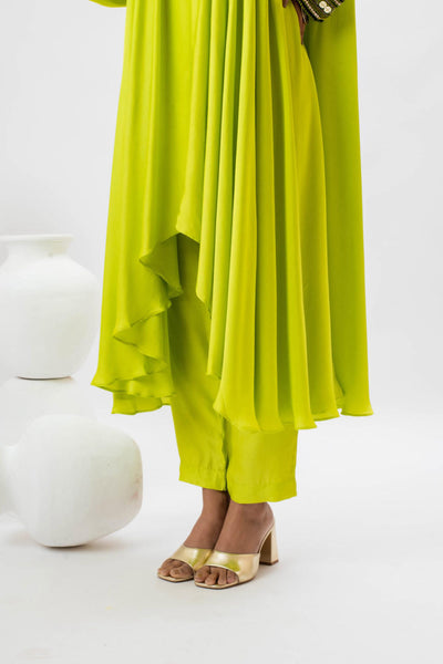 Mahi Asymmetrical Kurta Set - Green