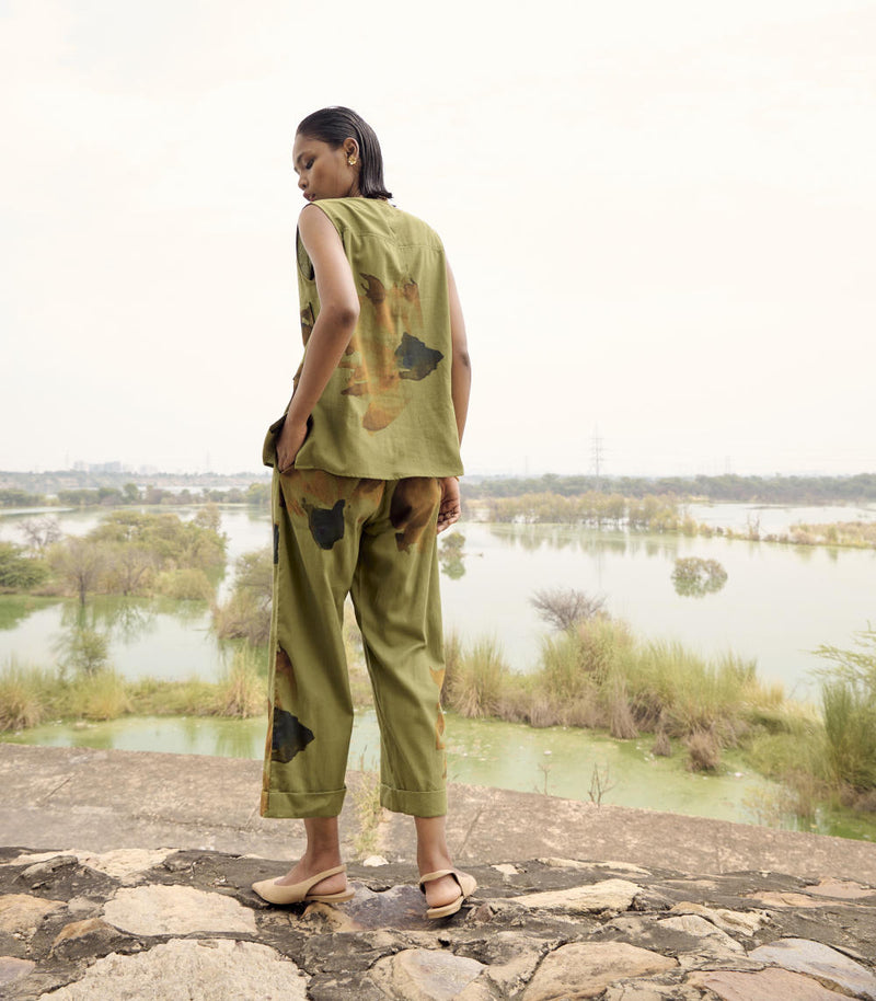 Warbler co-ord set cotton by Khara Kapas in multi for women Worldwide