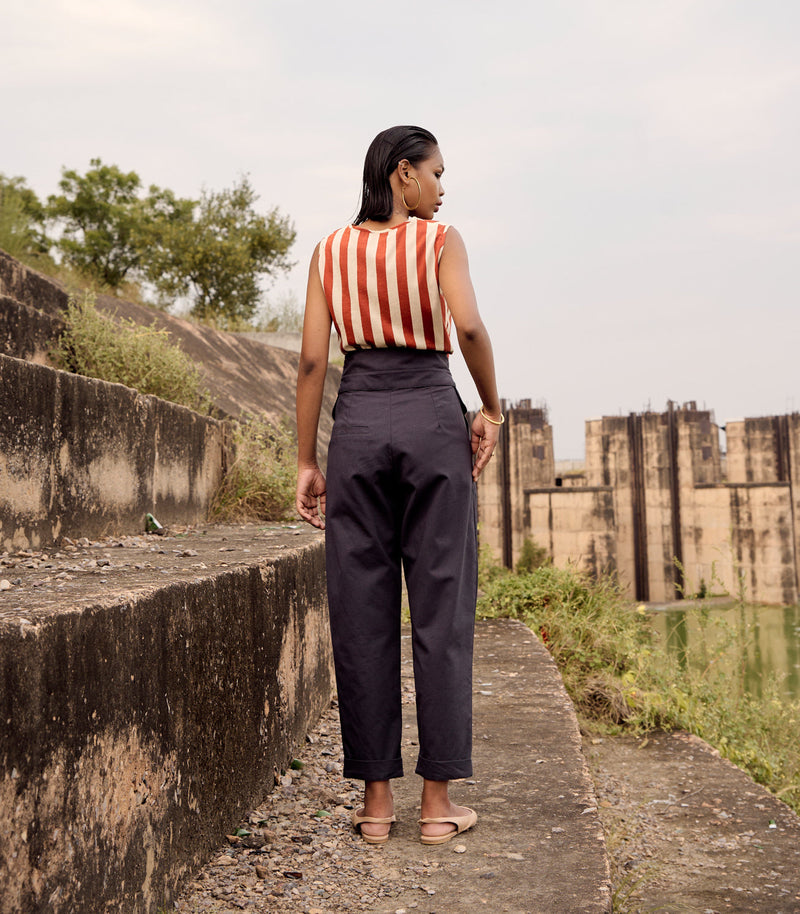 Caroline crop top cotton by Khara Kapas in red for women Worldwide