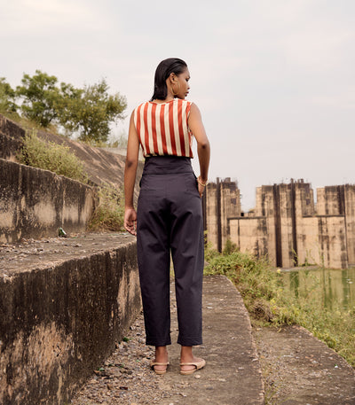 Grey teal trousers