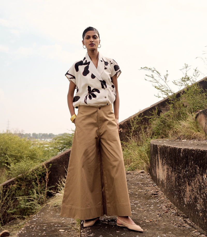 Serina trouser cotton by Khara Kapas for women Worldwide