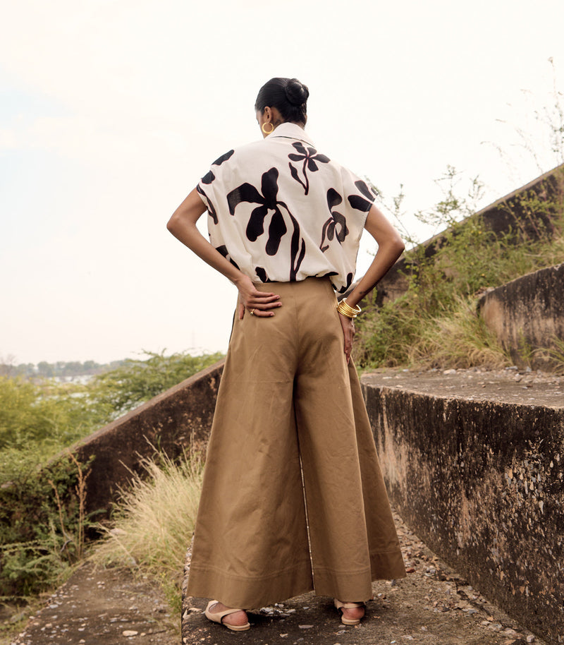 Serina trouser cotton by Khara Kapas for women Worldwide
