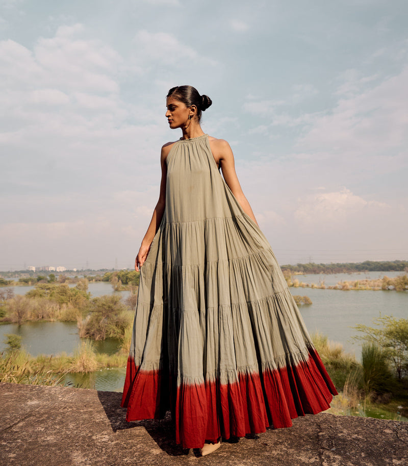 Tesia maxi dress cotton by Khara Kapas in multi for women Worldwide