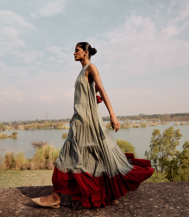 Tesia maxi dress cotton by Khara Kapas in multi for women Worldwide