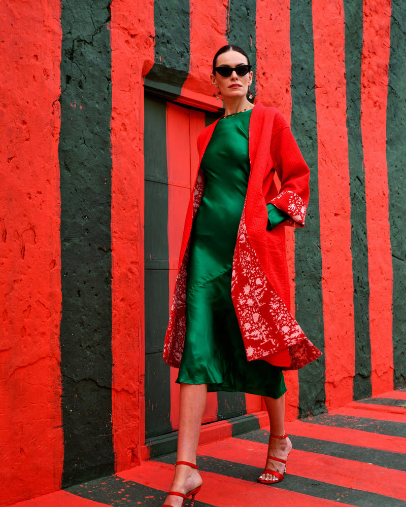 LAAL PARI Jackets & Overlays by TOKREE in red color for women Worldwide