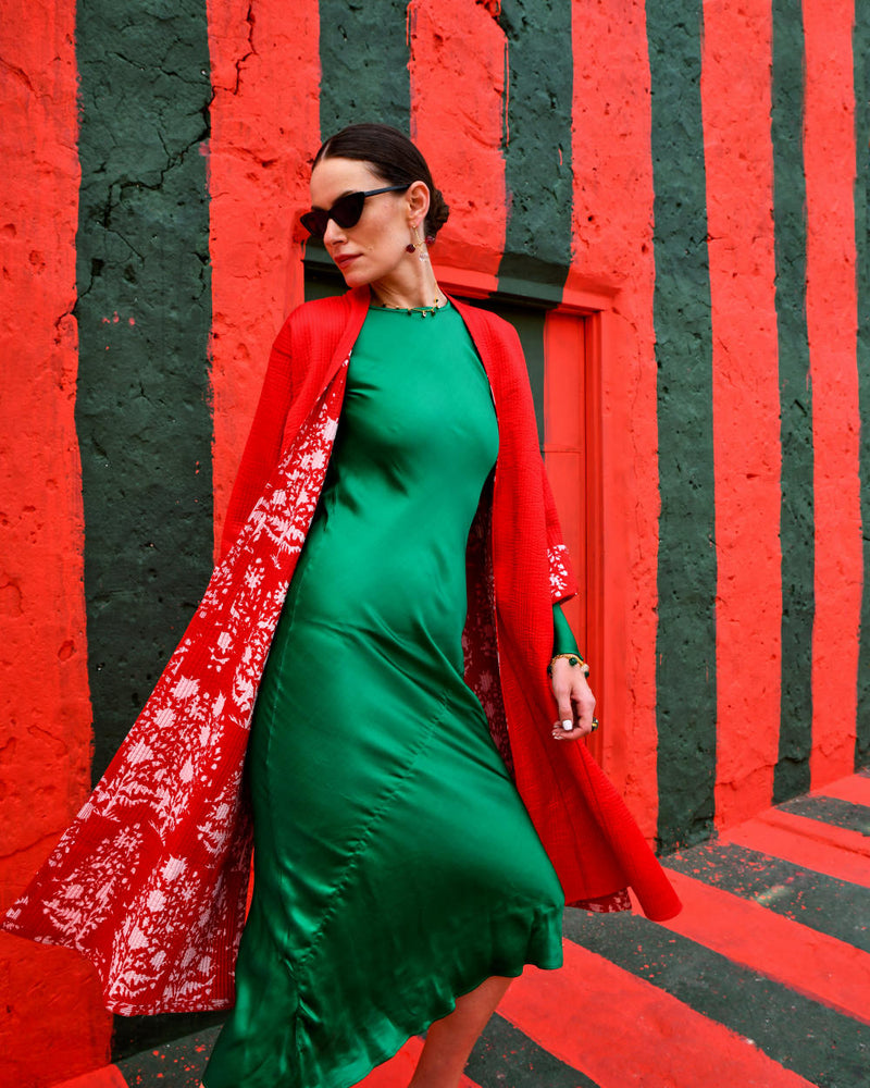 LAAL PARI Jackets & Overlays by TOKREE in red color for women Worldwide
