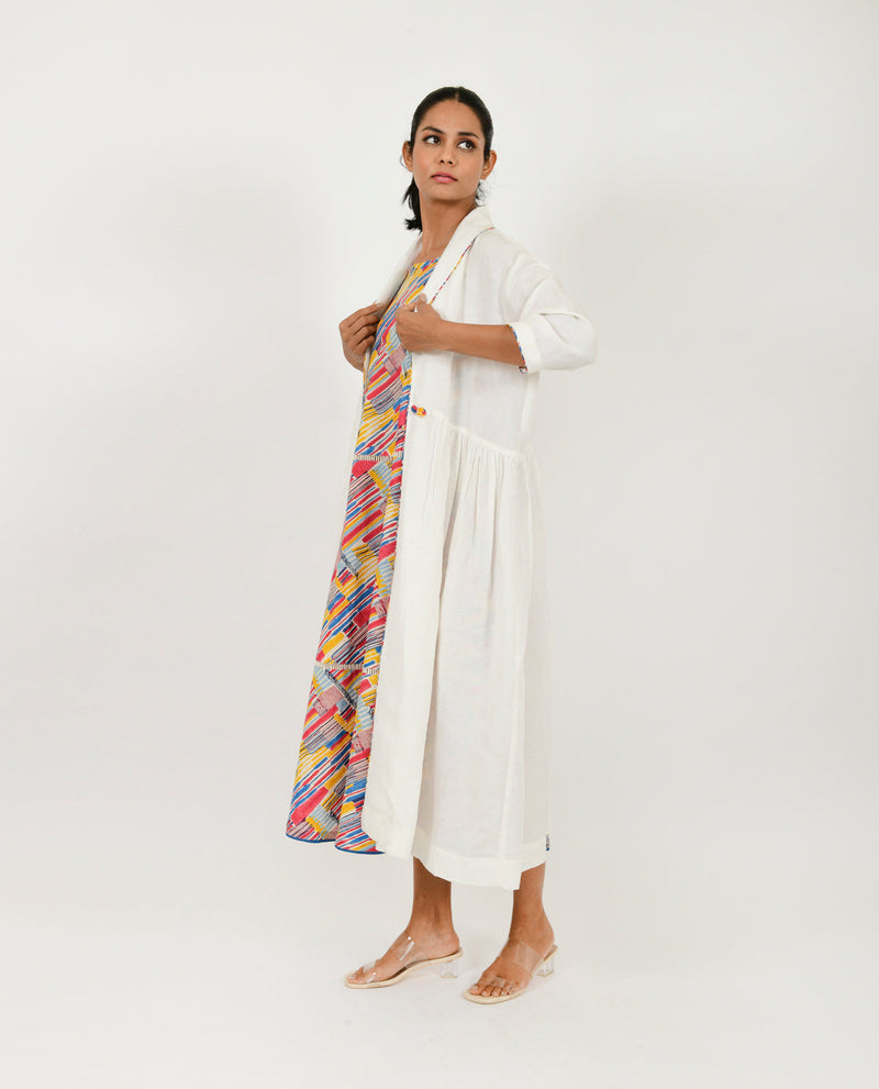 SCRIBBLE SLIP /JACKET SET cotton by Rias in multi color for women Worldwide