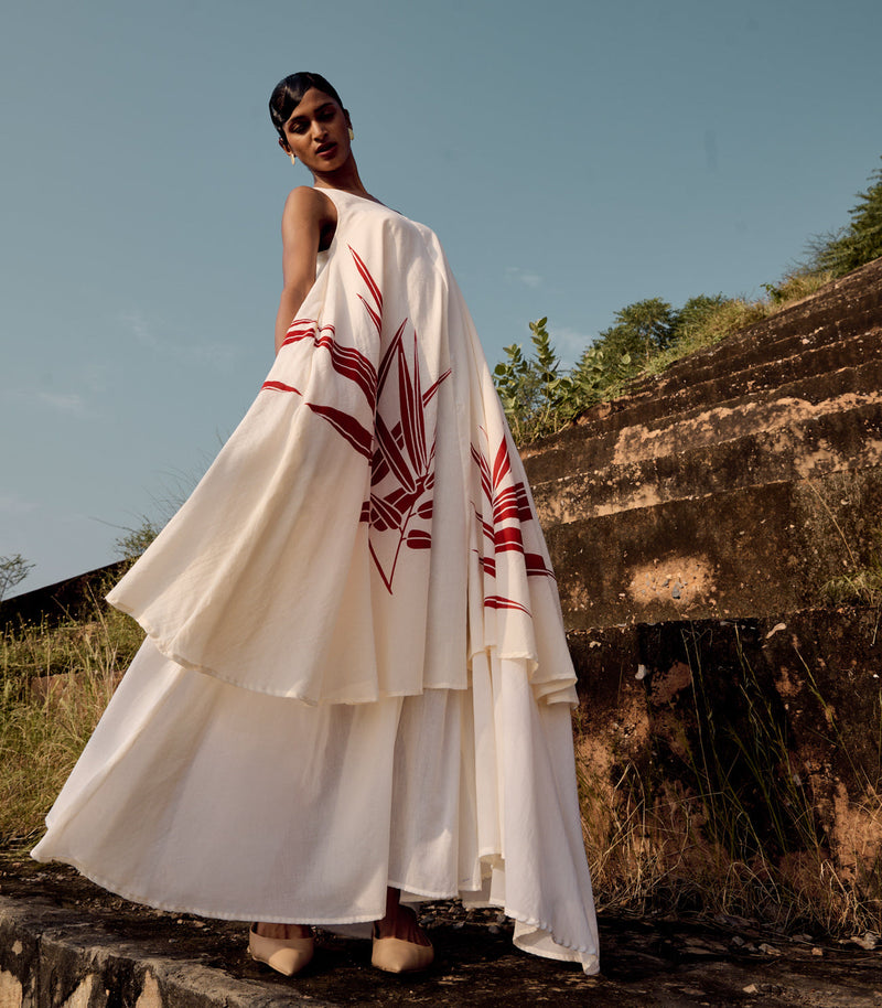 Dacnis dress cotton by Khara Kapas in white for women Worldwide