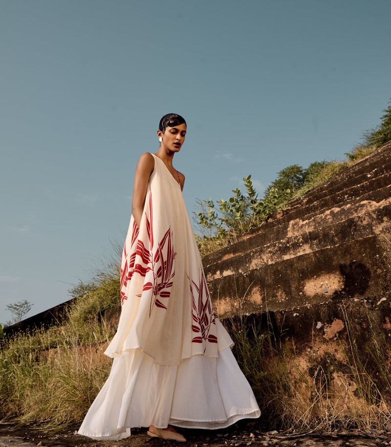 Dacnis dress cotton by Khara Kapas in white for women Worldwide