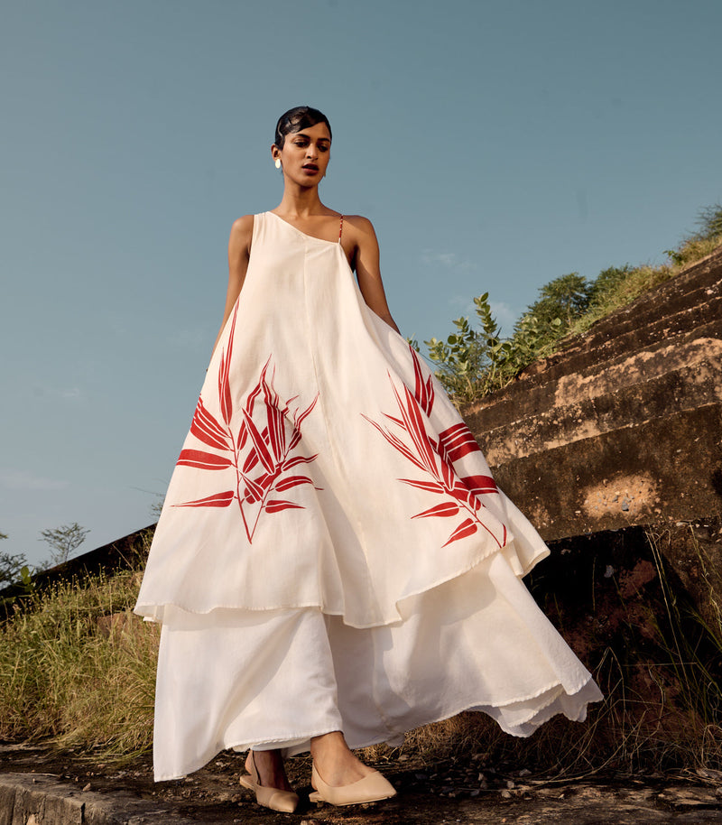 Dacnis dress cotton by Khara Kapas in white for women Worldwide
