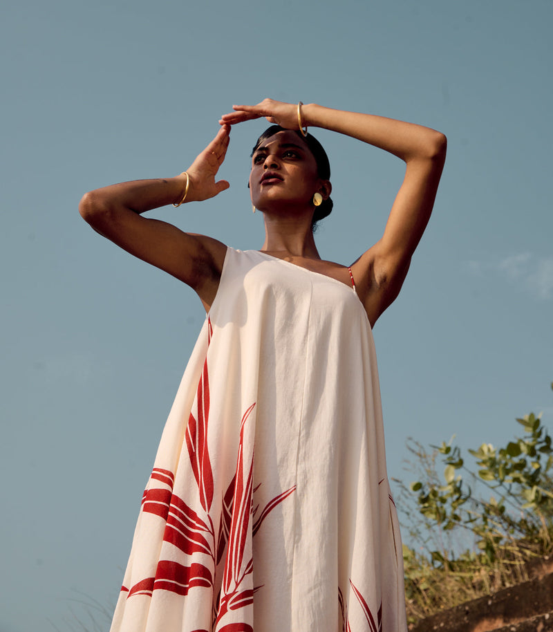 Dacnis dress cotton by Khara Kapas in white for women Worldwide