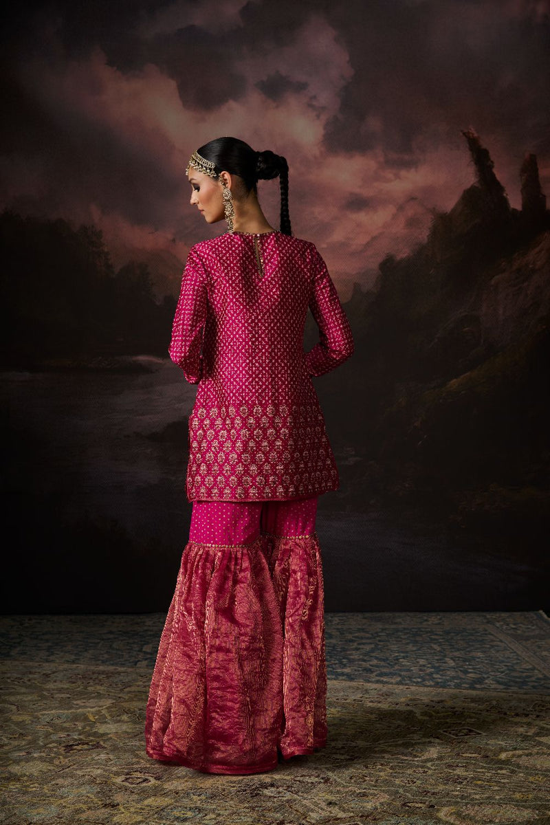 DUA GHARARA 100% cotton by SWATTI KAPOOR in pink color for women Worldwide