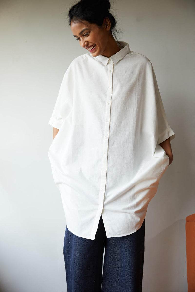Daniel Shirt cotton by The Summer House in white color for women Worldwide