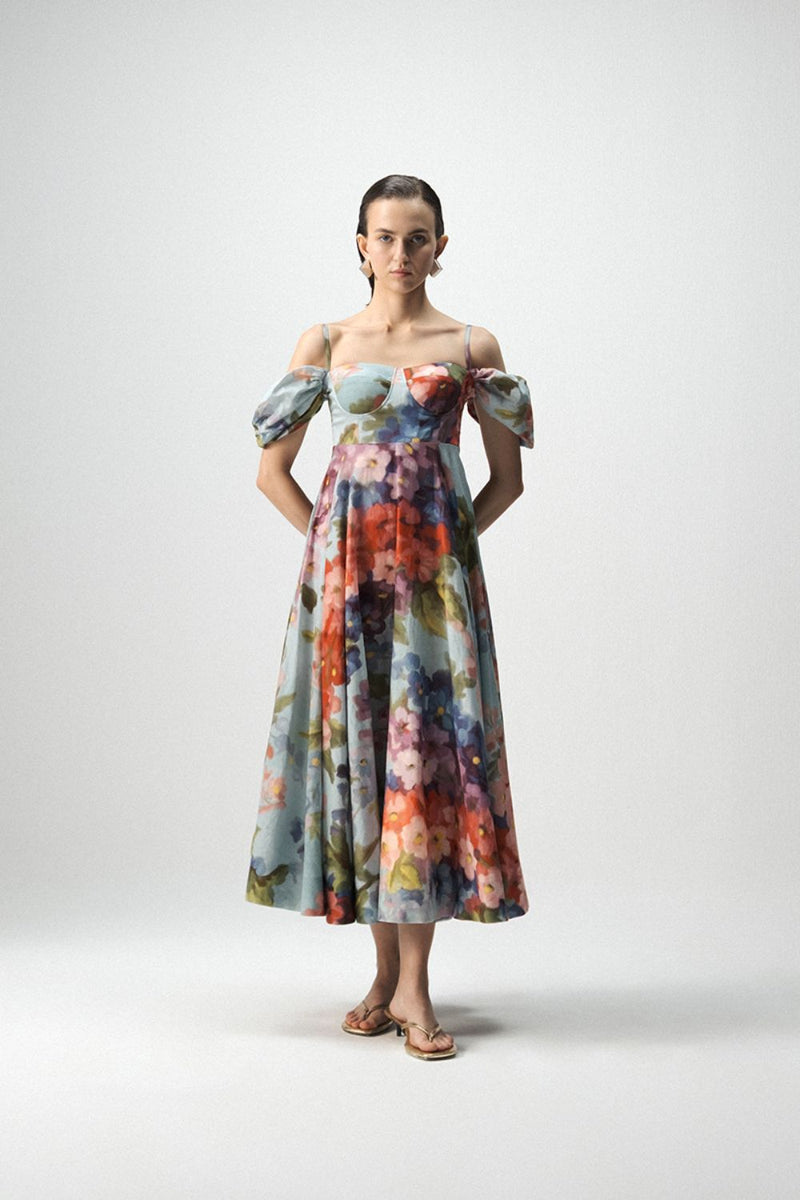 DARLINGTON BRALETTE DRESS satin by Yam in multi color for women Worldwide