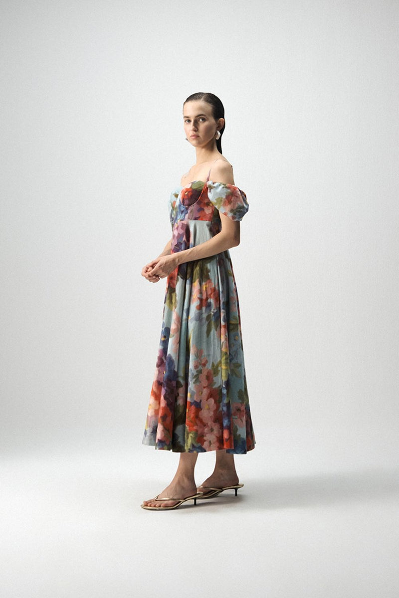 DARLINGTON BRALETTE DRESS satin by Yam in multi color for women Worldwide