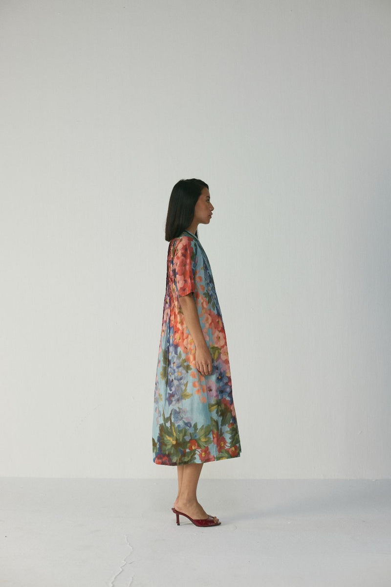 DARLINGTON PINTUCKS DRESS cotton by Yam in multi color for women Worldwide
