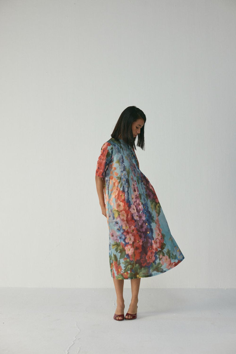 DARLINGTON PINTUCKS DRESS cotton by Yam in multi color for women Worldwide